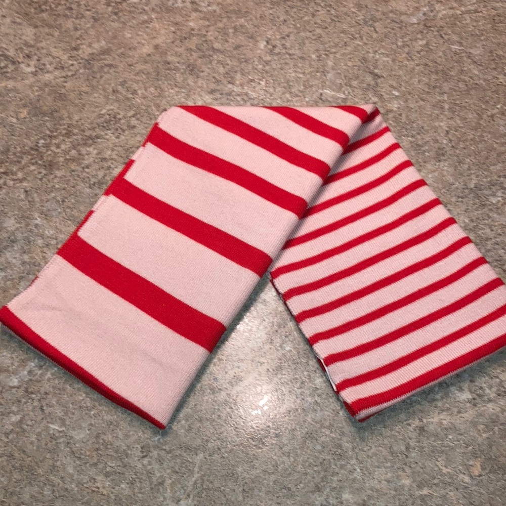 Kate Spade Wool Infinity Scarf Red Pink Winter Cozy Soft Warm Classic Kate Spade